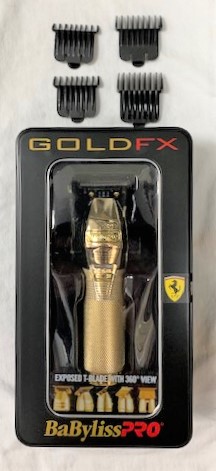 BaBylissPRO FLiY Gold FX Skel Cordless Trimmer + 4 guards 9035